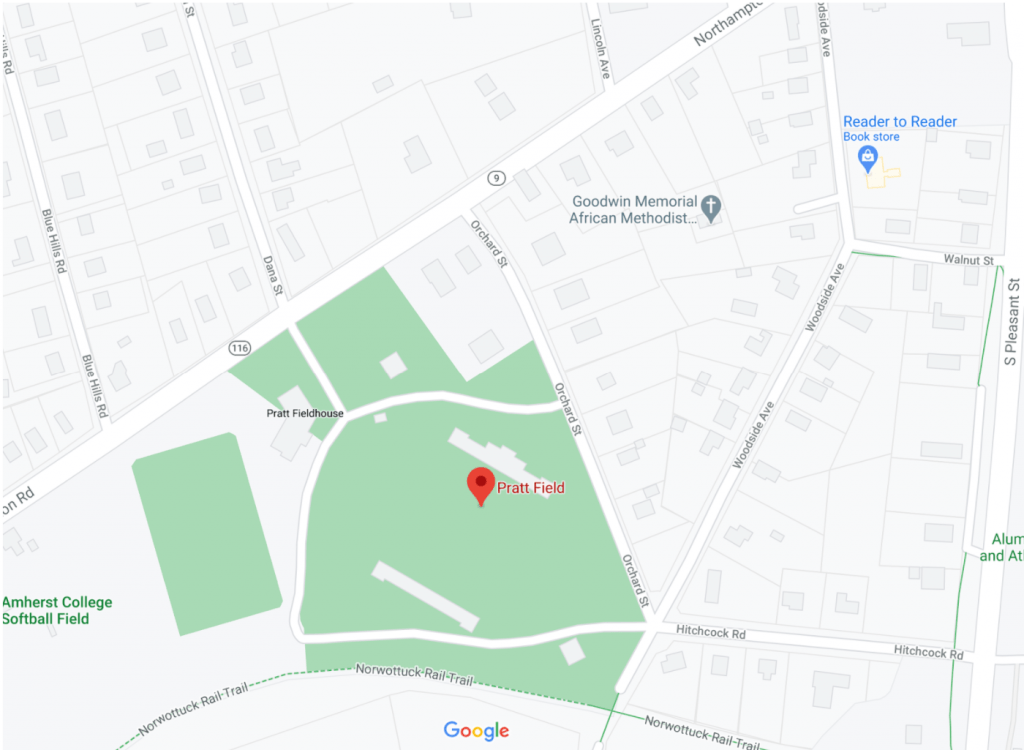 Image of Pratt Field as represented by Google Maps