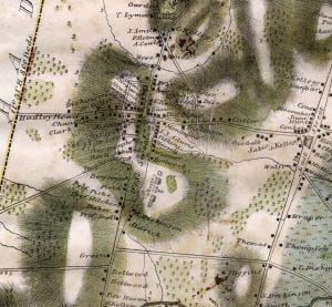 Map of Amherst, 1833.